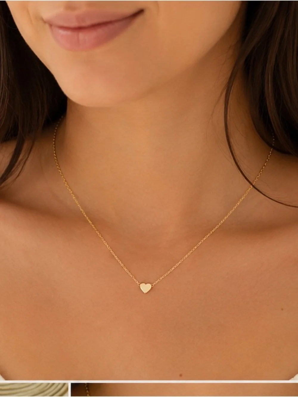 Boutique Style Dainty Tiny Heart 14k Gold Plated Necklace 🔆